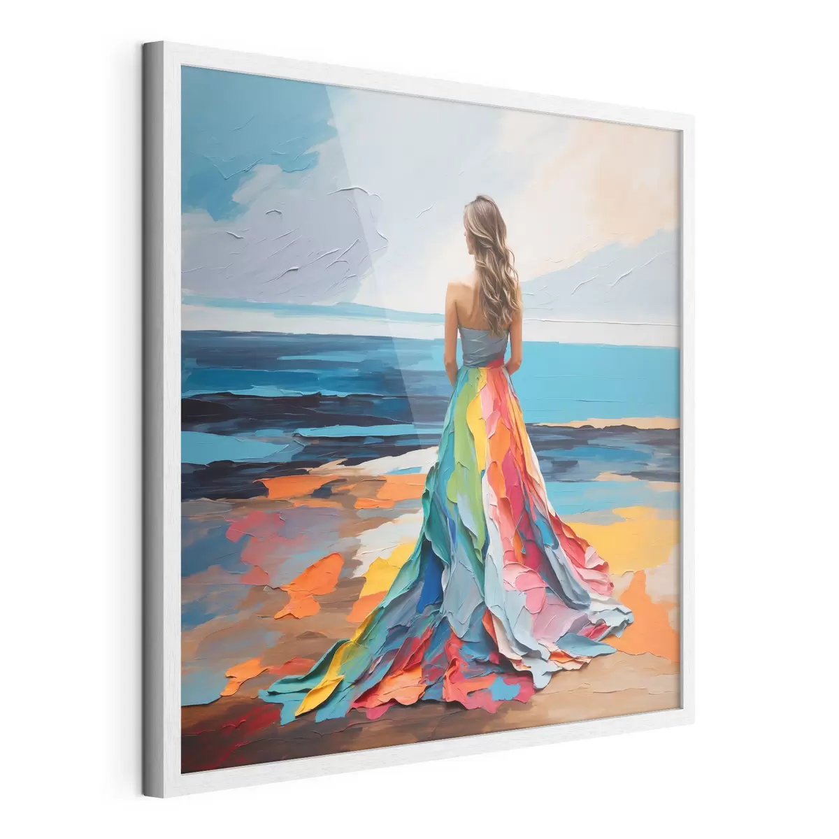 Plakat Kobieta na brzegu morza f38171