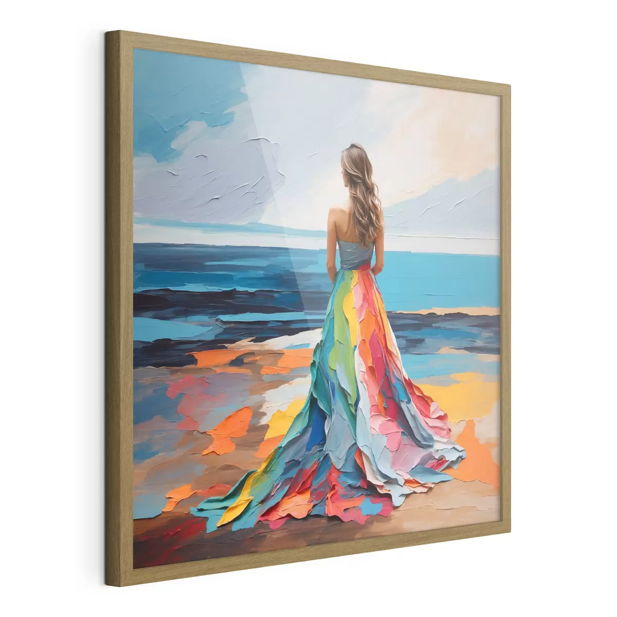 Plakat Kobieta na brzegu morza f38171