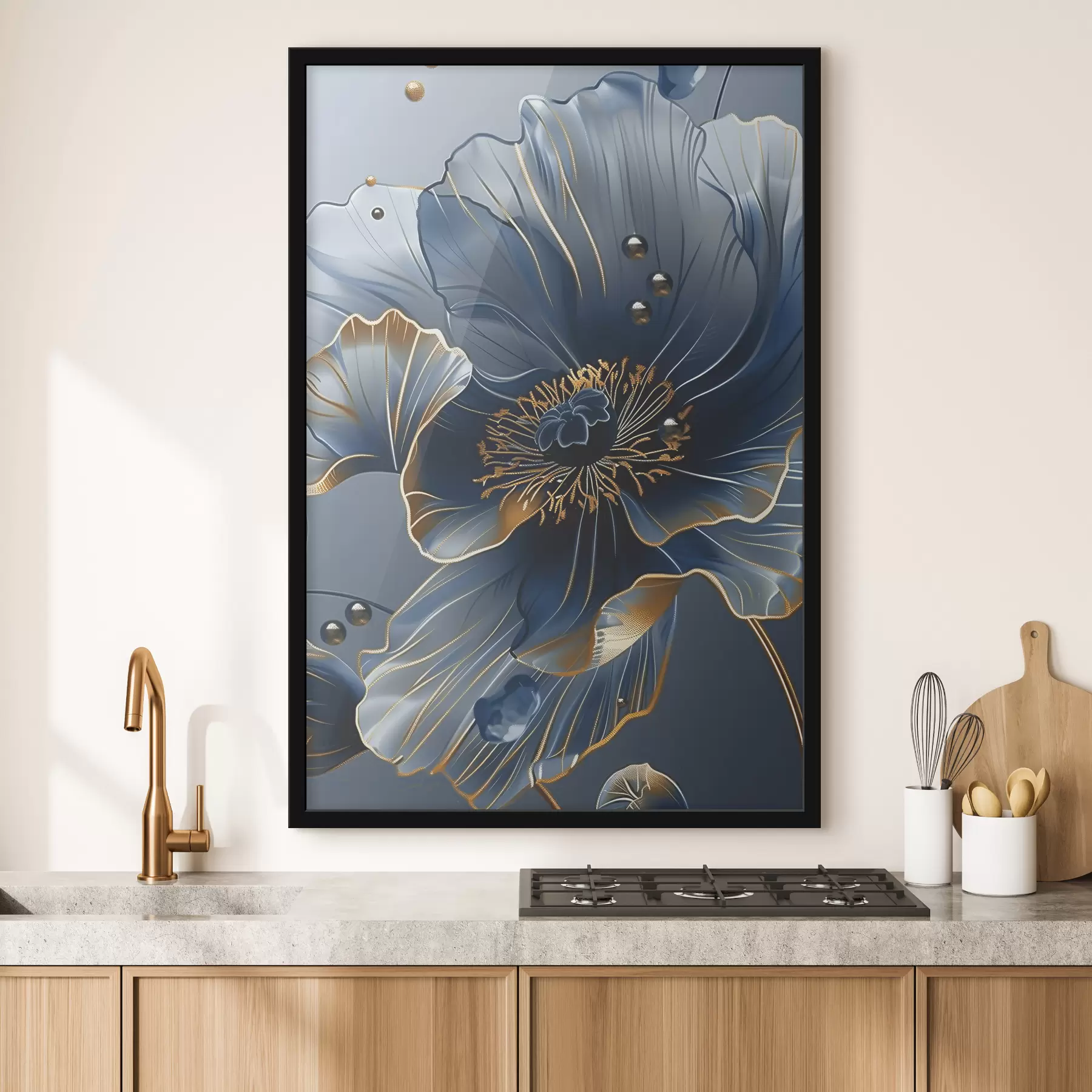 Fototapeta Kwiat z kroplami f38137