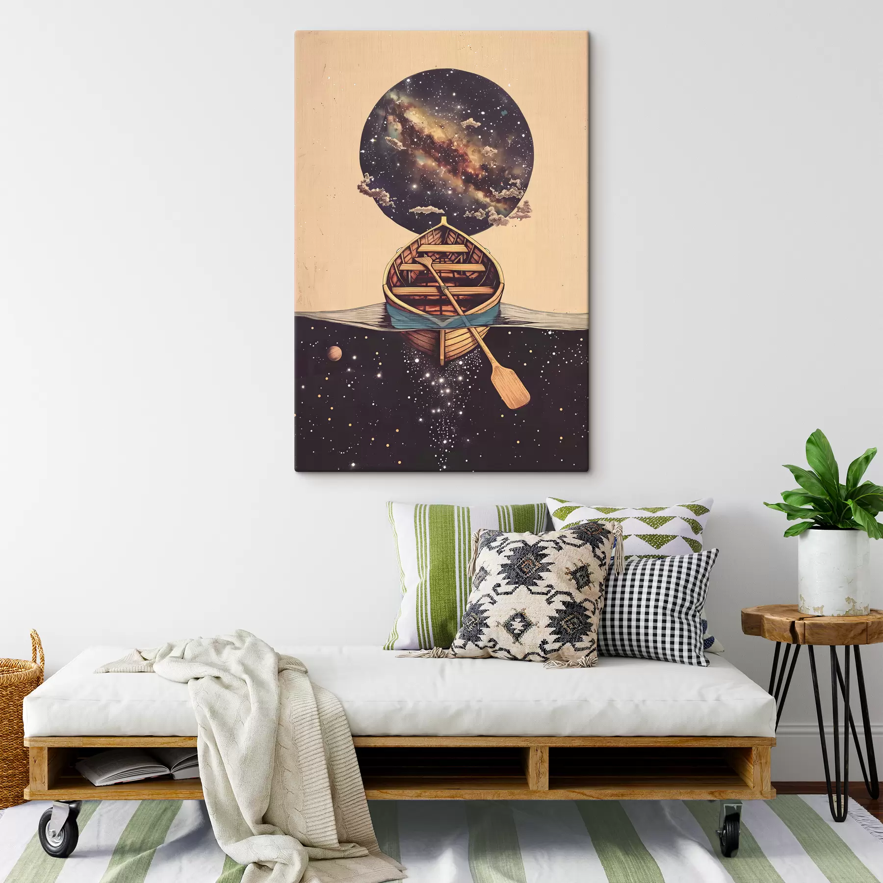 Obraz Łódź w stylu kosmicznym s38635