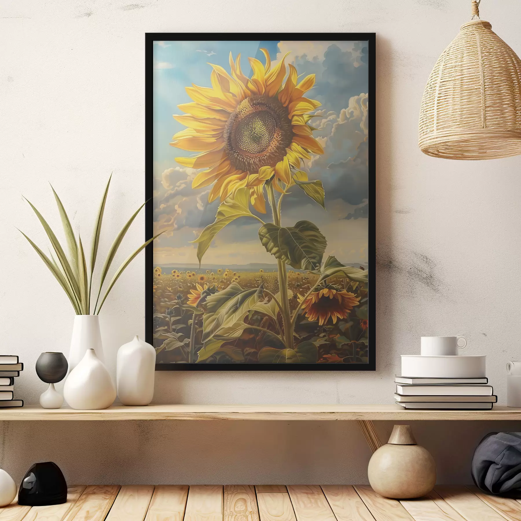 Fototapeta Duży słonecznik na polu f38753