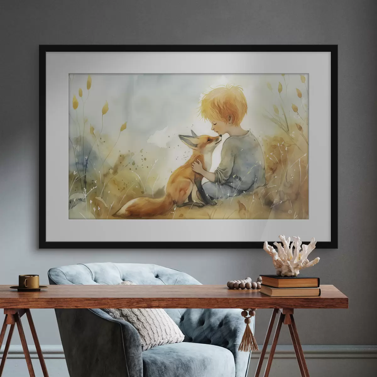 Plakat Mały Książę i lis f38790
