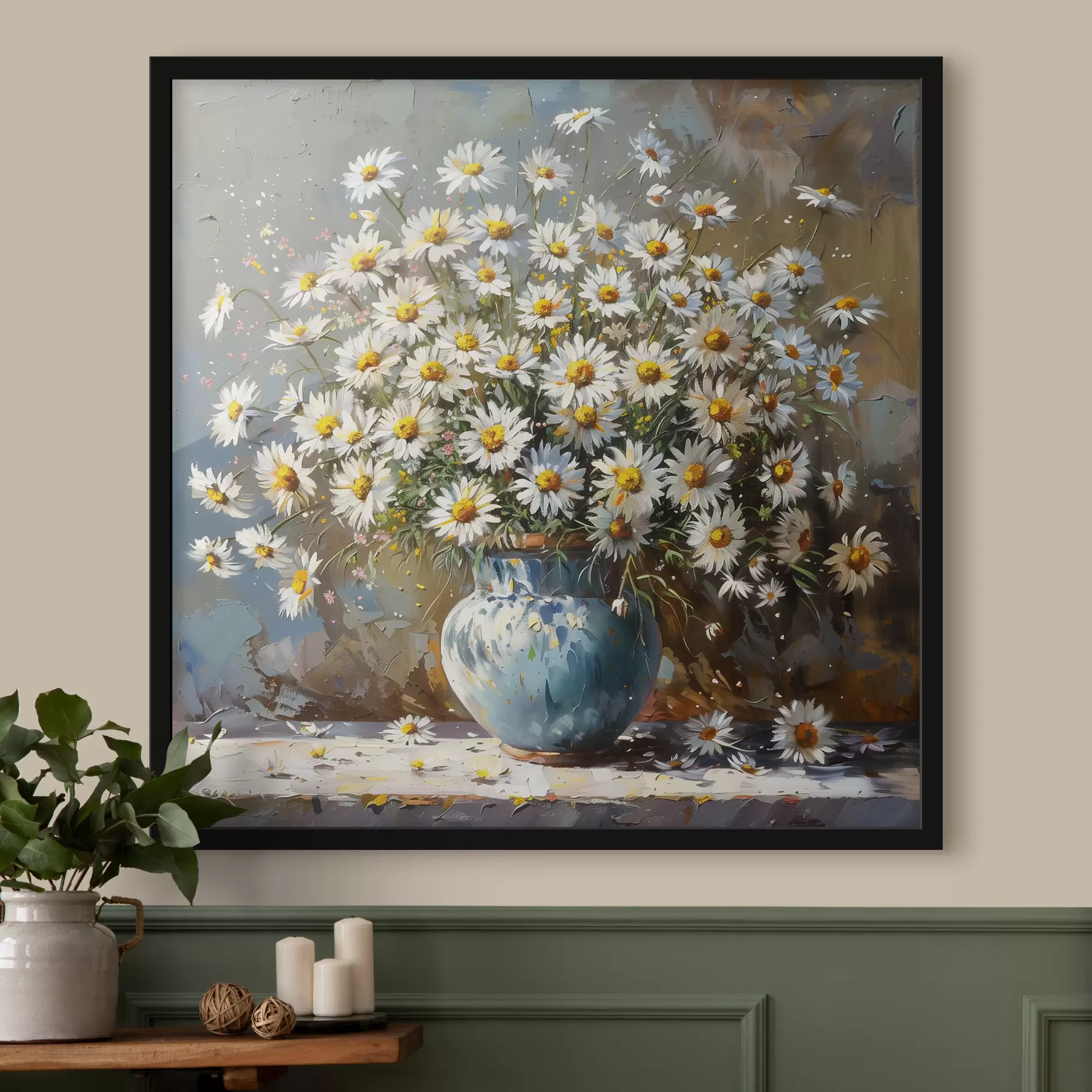 Fototapeta Wazon ze stokrotkami na stole f38707