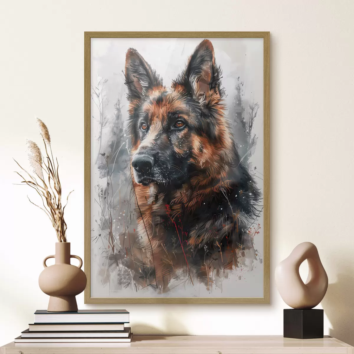 Plakat Portret owczarka niemieckiego f38995