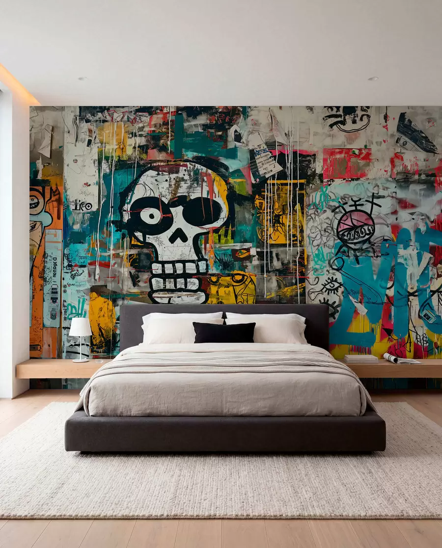 Fototapeta Kolorowe graffiti w stylu Basquiata w01187