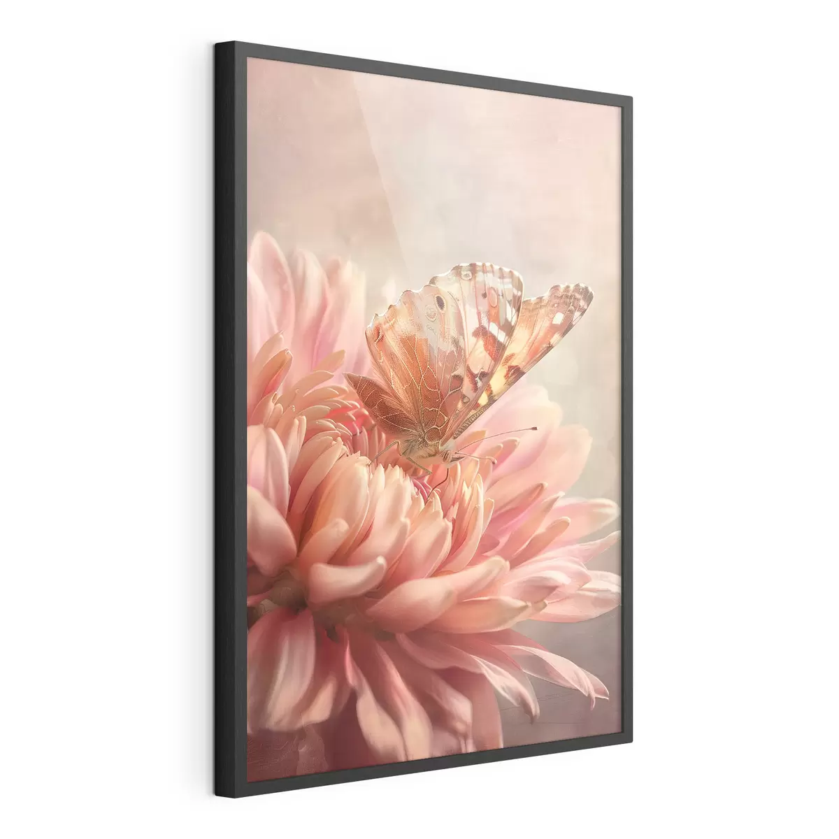 Plakat Motyl na dużym pąku kwiatowym f39071
