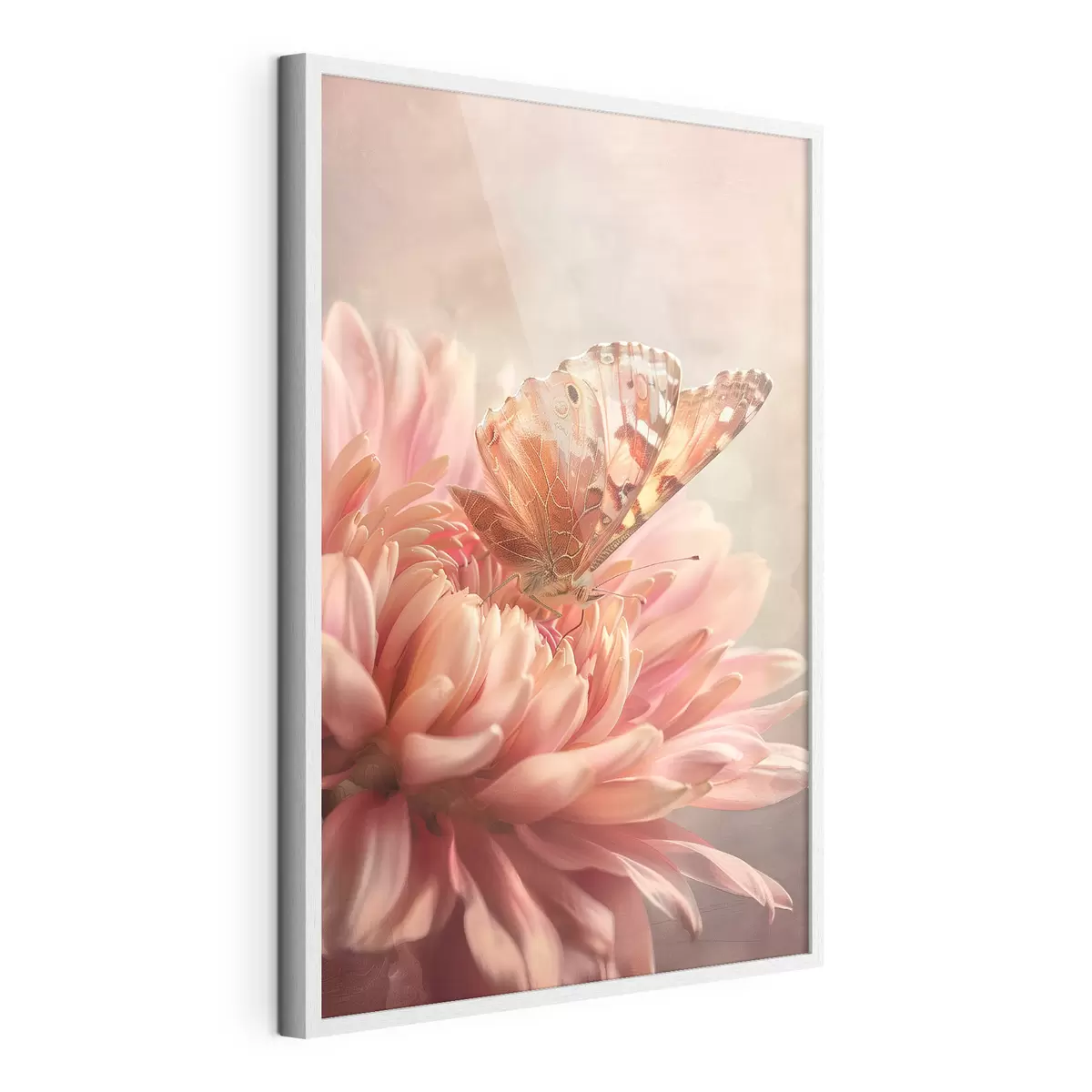 Plakat Motyl na dużym pąku kwiatowym f39071