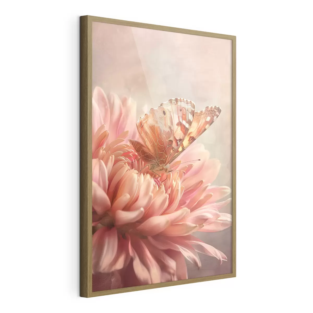 Plakat Motyl na dużym pąku kwiatowym f39071