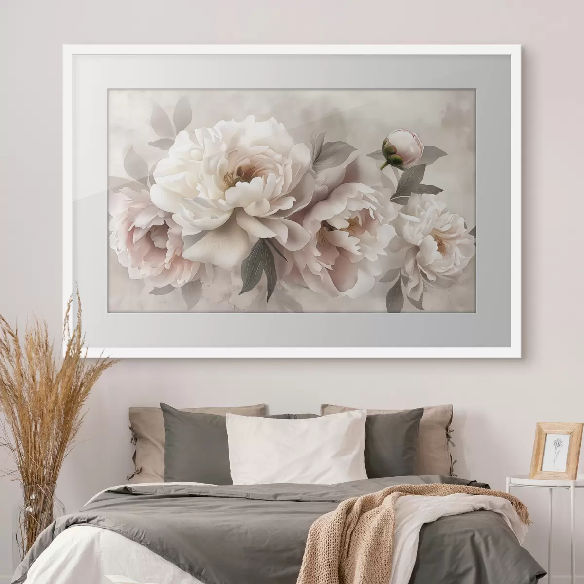 Plakat Gałązka różowych piwonii f39324
