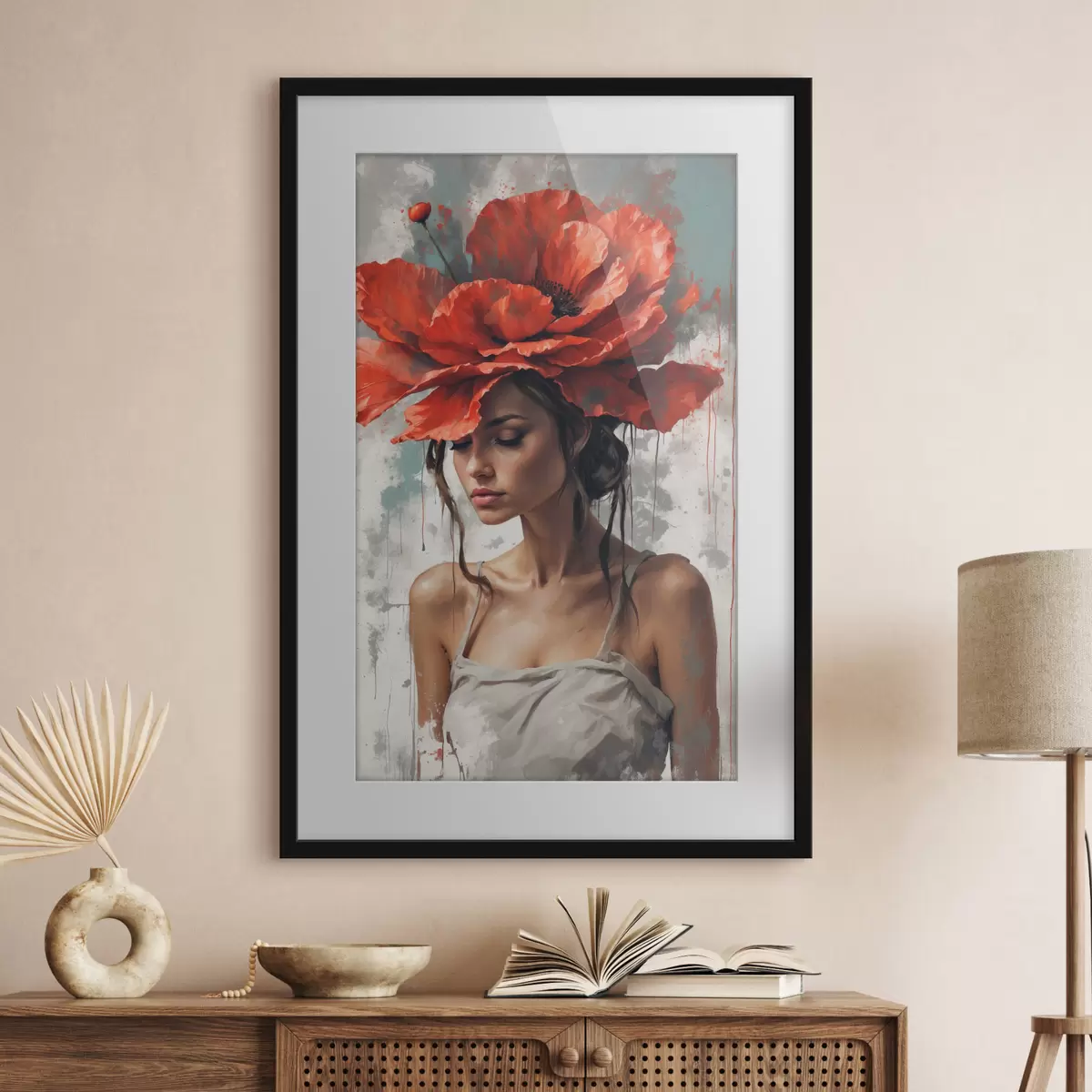 Plakat Makowe nakrycie głowy f39171