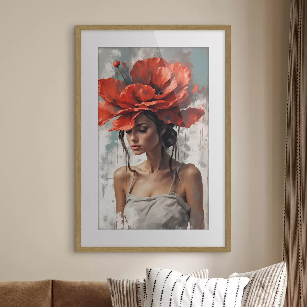 Plakat Makowe nakrycie głowy f39171