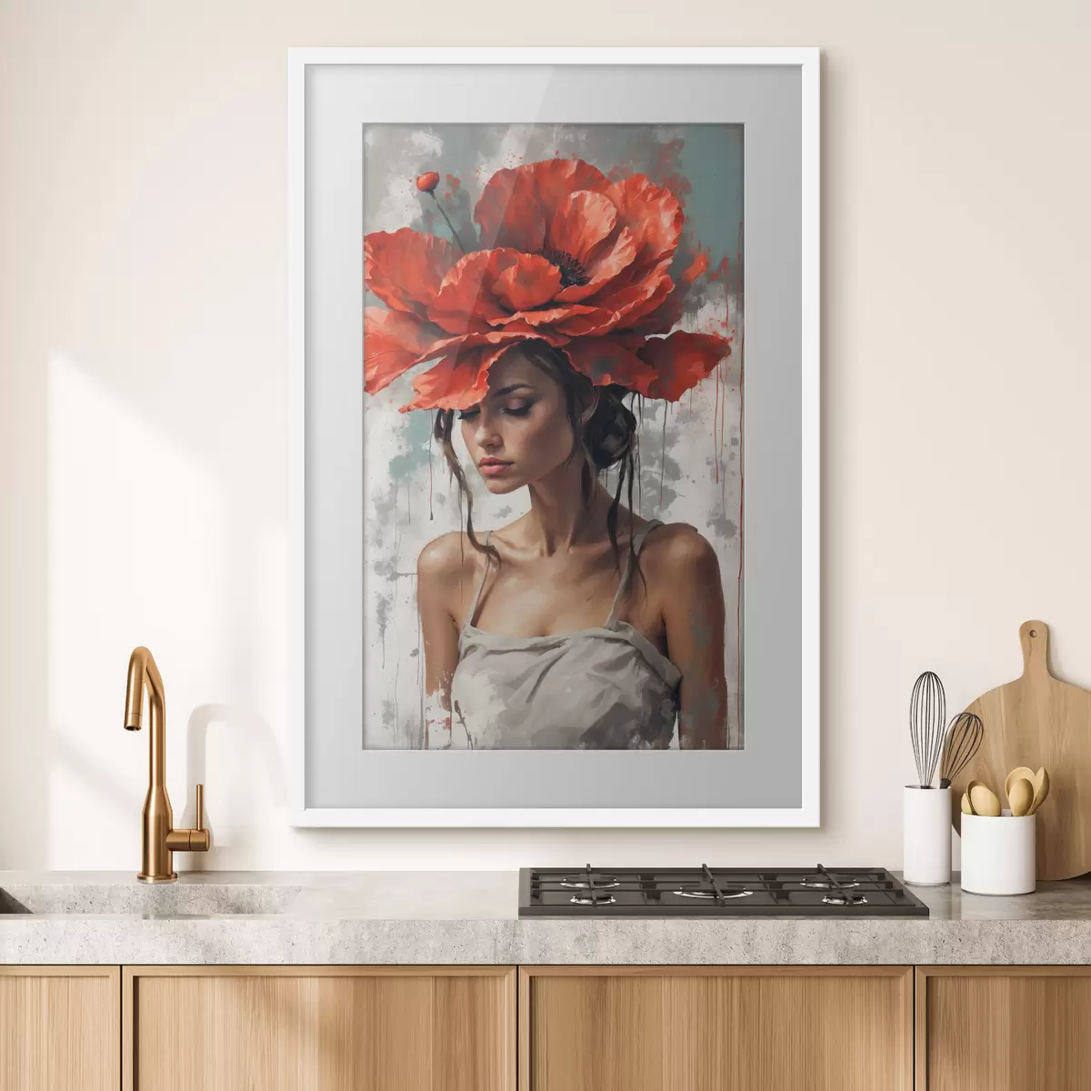 Plakat Makowe nakrycie głowy f39171