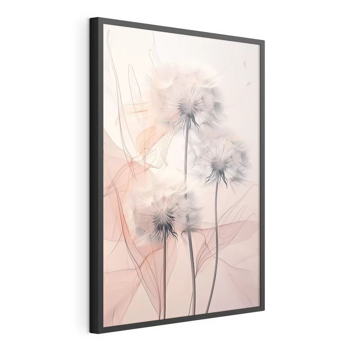 Plakat Delikatne mlecze na abstrakcyjnym tle f39199