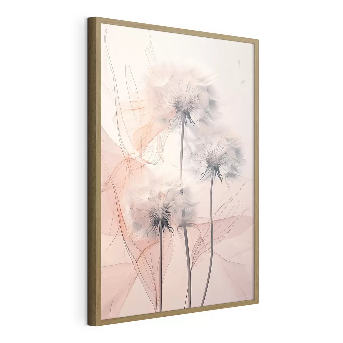Plakat Delikatne mlecze na abstrakcyjnym tle f39199