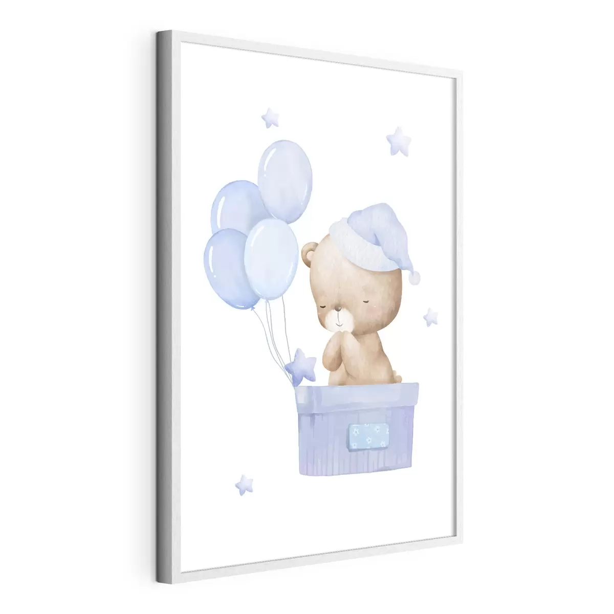 Plakat Uroczy miś z radosnymi balonami f37918v1