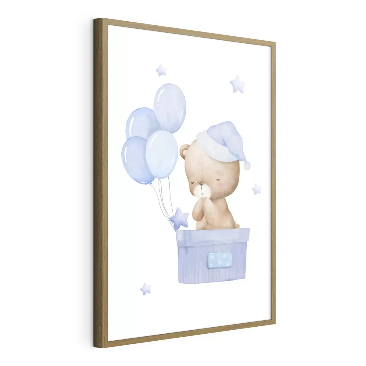 Plakat Uroczy miś z radosnymi balonami f37918v1