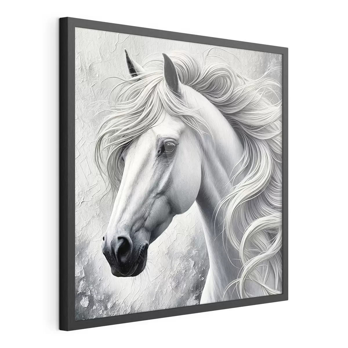 Plakat Portret białego konia f39489