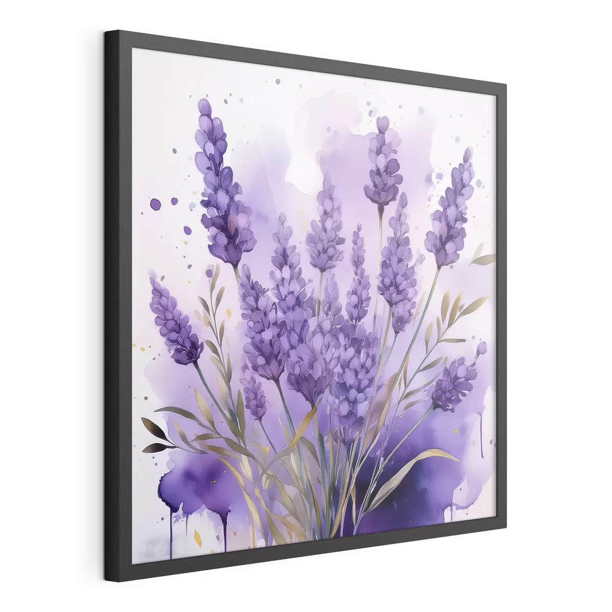 Plakat kwiaty lawendy w akwareli f39621