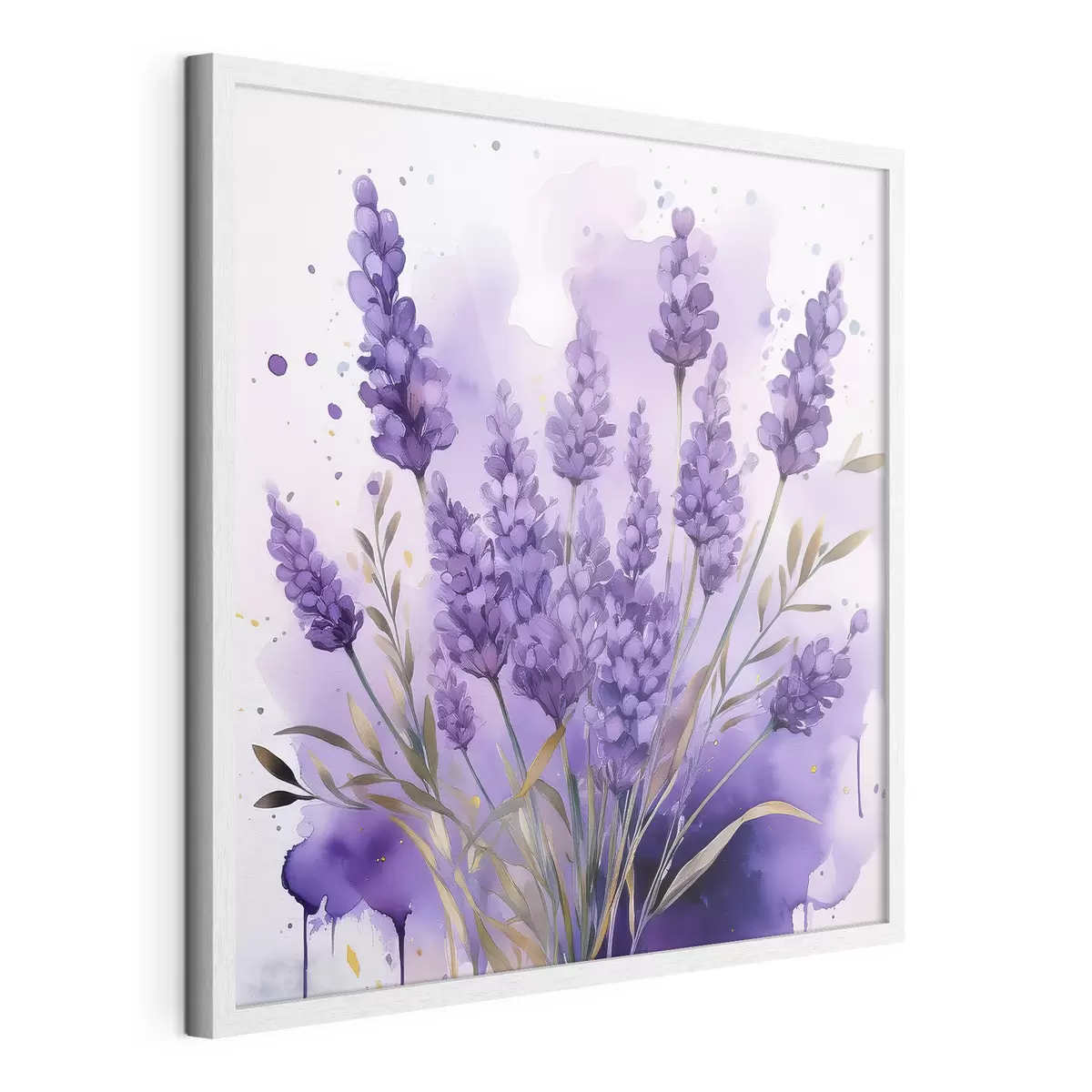 Plakat kwiaty lawendy w akwareli f39621