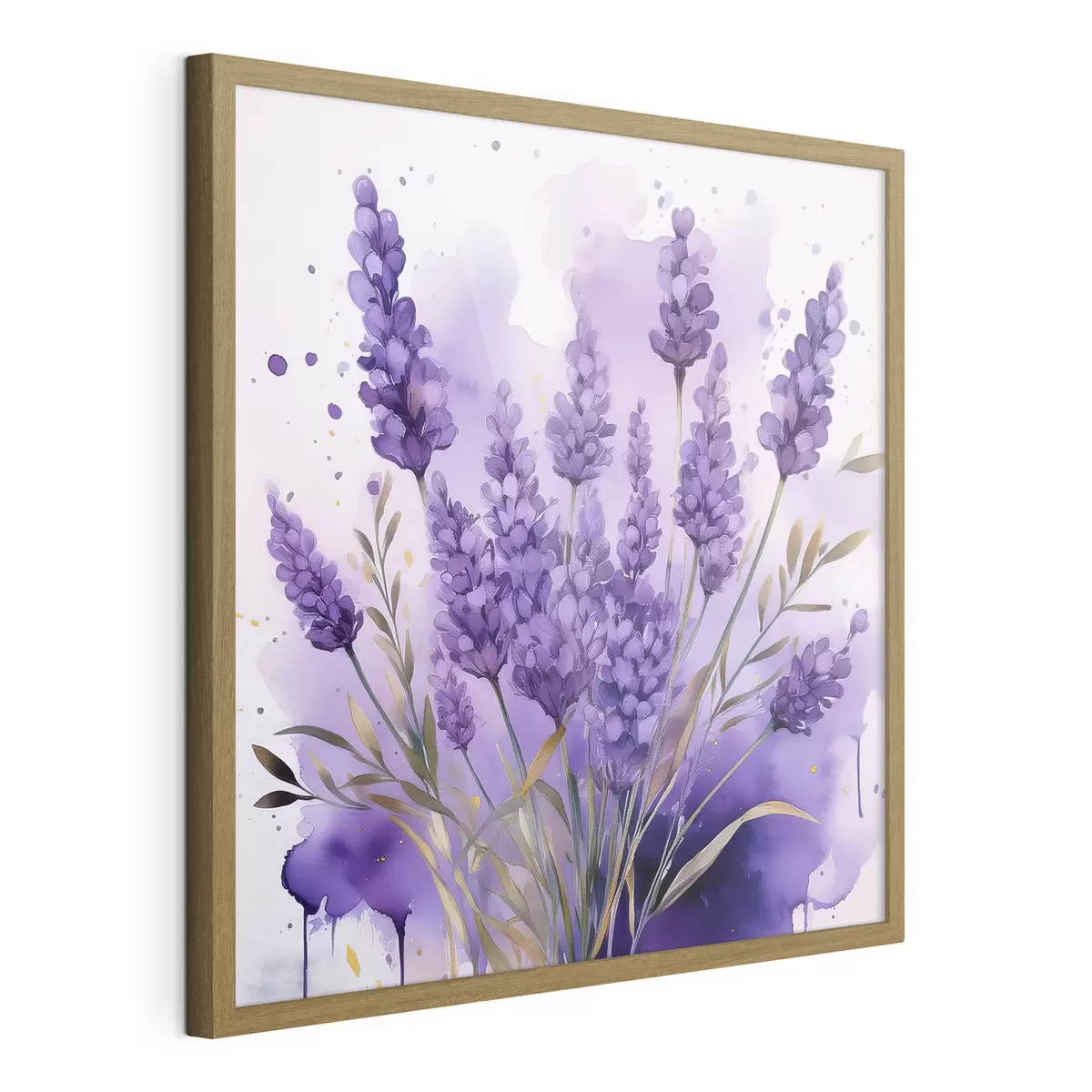 Plakat kwiaty lawendy w akwareli f39621