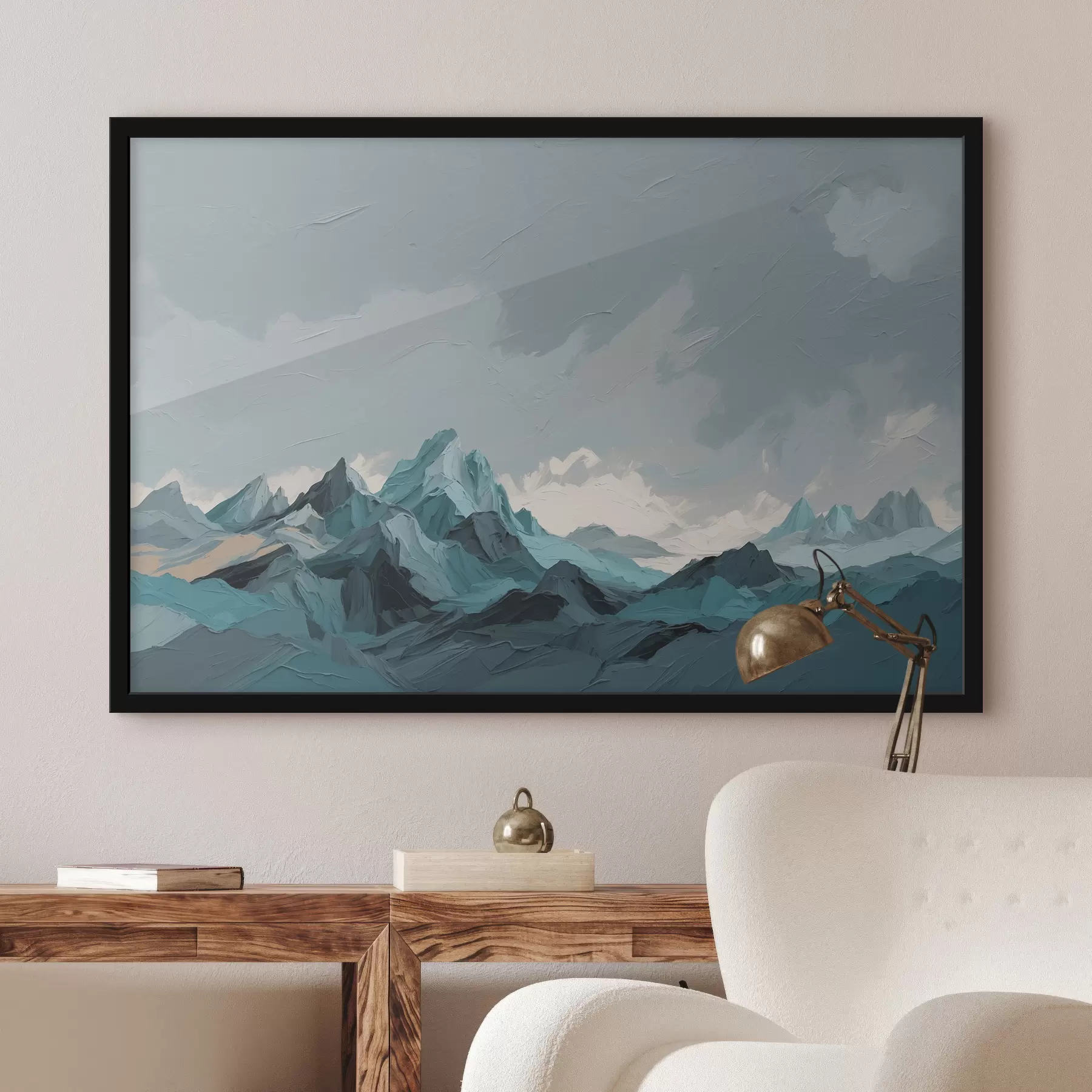 Fototapeta Streszczenie góry w oleju f39611