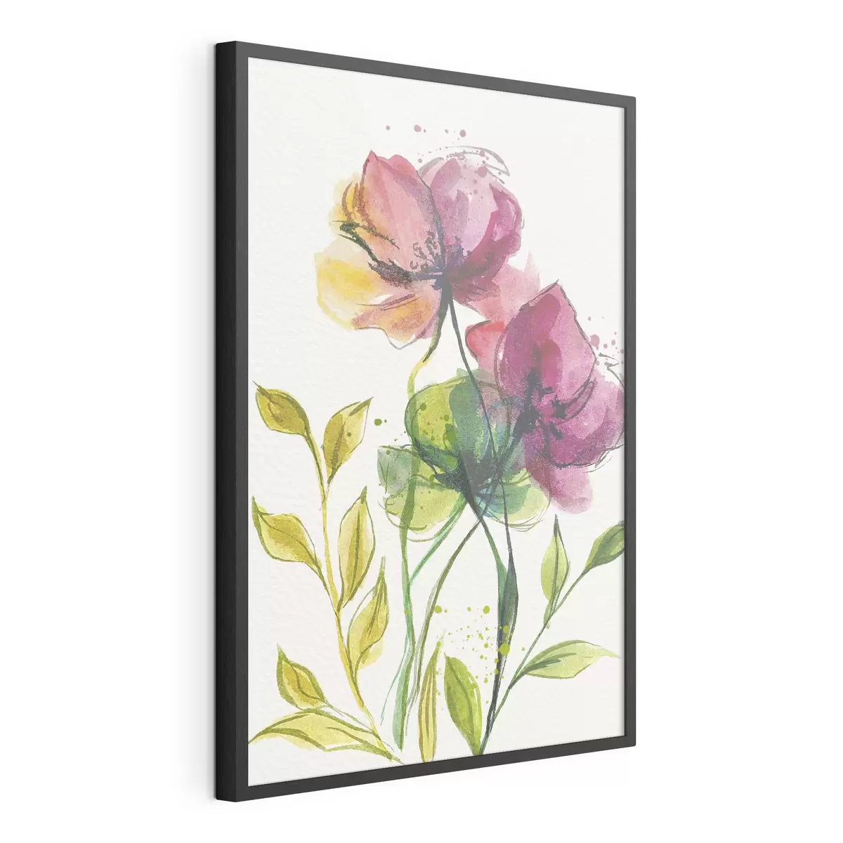 Plakat Piękne akwarelowe kwiaty f39768