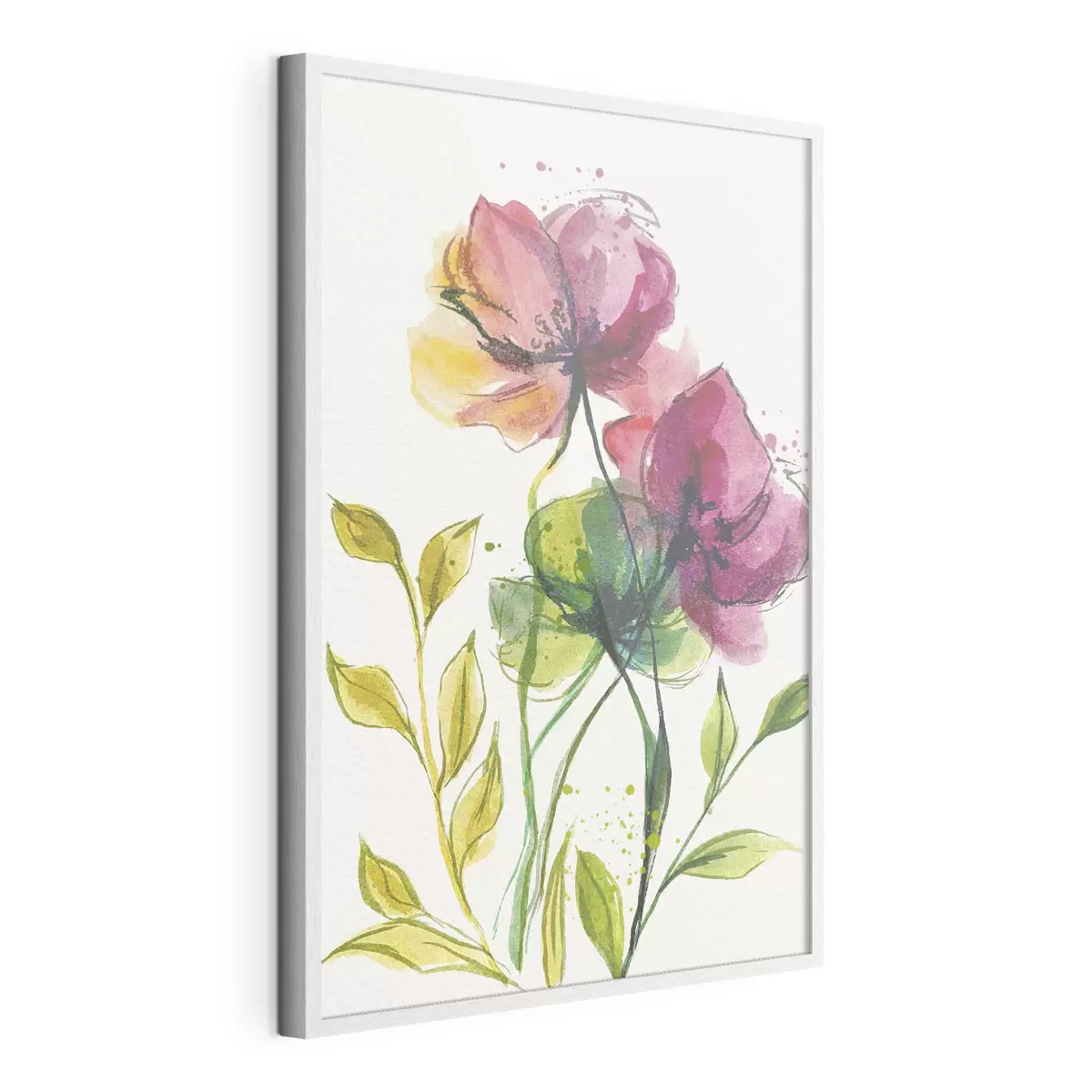 Plakat Piękne akwarelowe kwiaty f39768