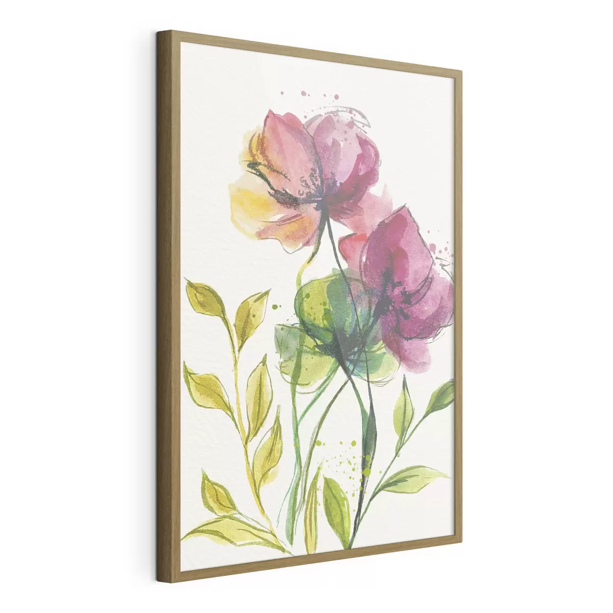 Plakat Piękne akwarelowe kwiaty f39768