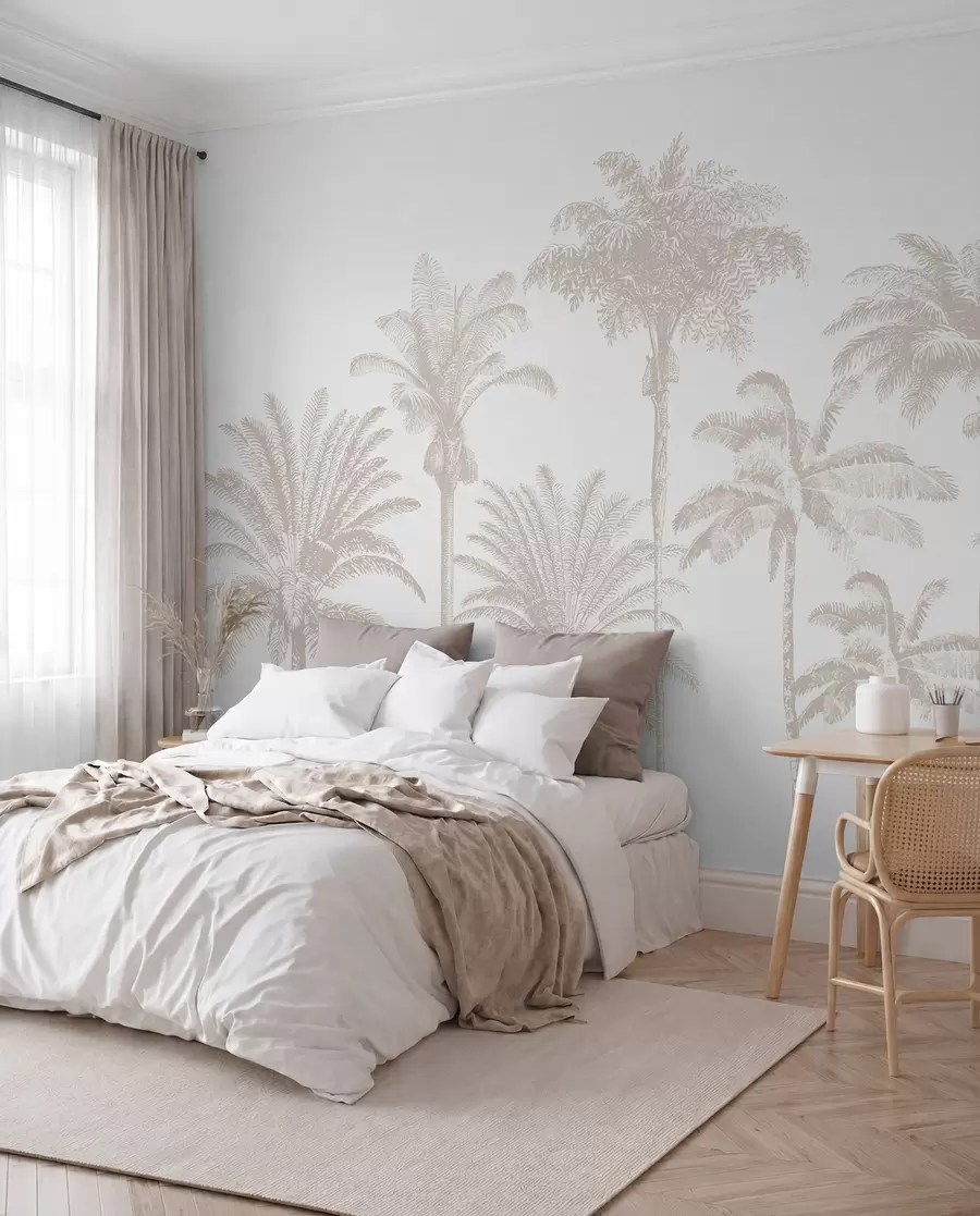 Fototapeta Minimalna oaza tropikalnych palm w08111