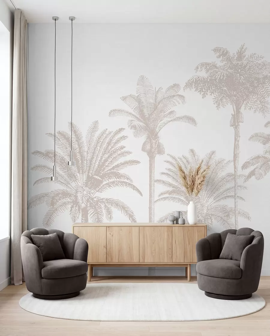 Fototapeta Minimalna oaza tropikalnych palm w08111