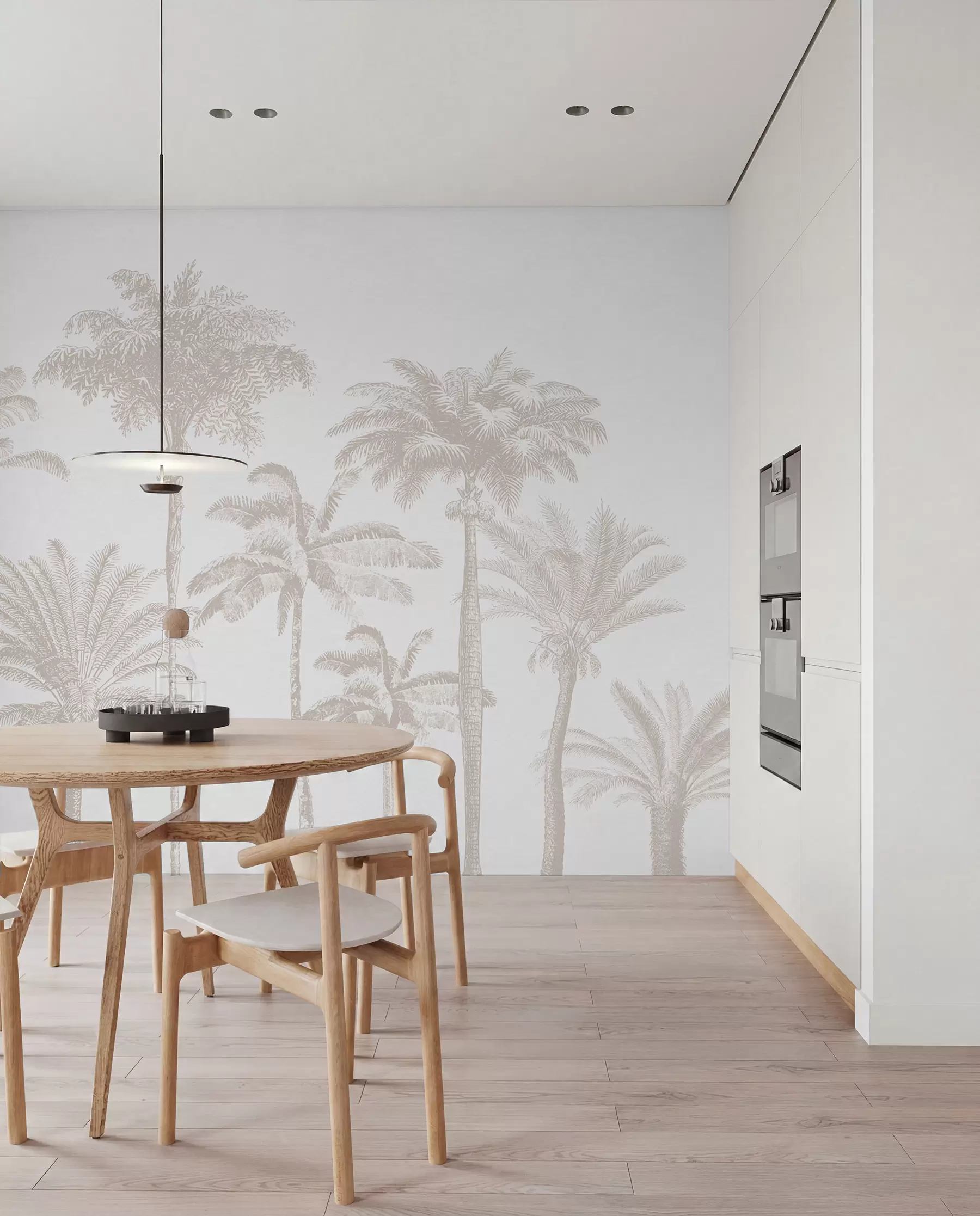 Fototapeta Minimalna oaza tropikalnych palm w08111