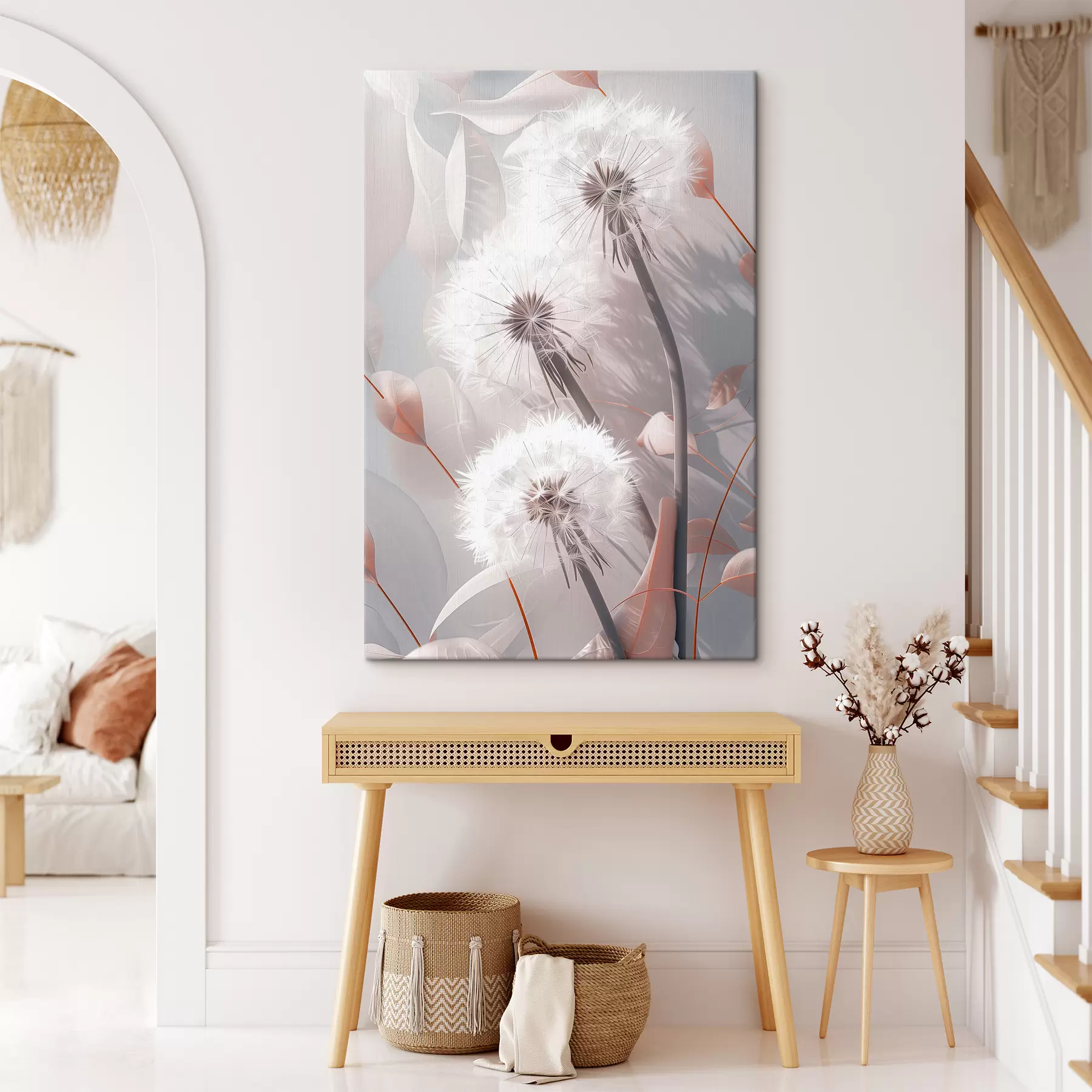 Fototapeta Mniszki na delikatnym tle s39785