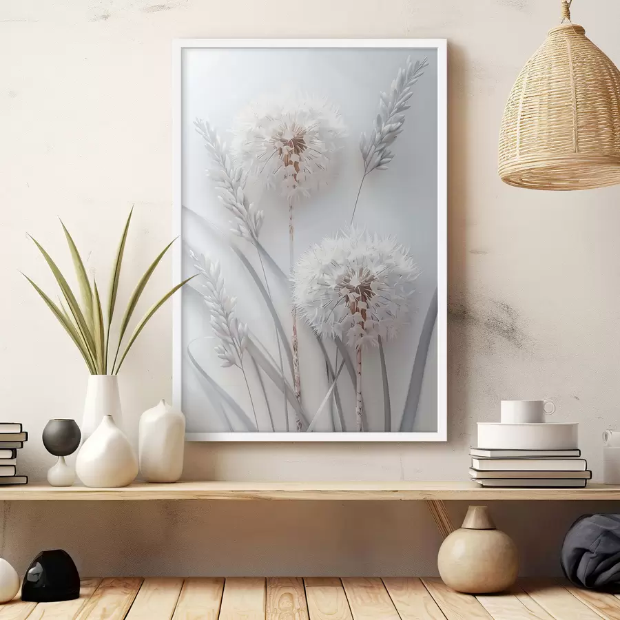 Fototapeta Mniszki na jasnym tle f39787