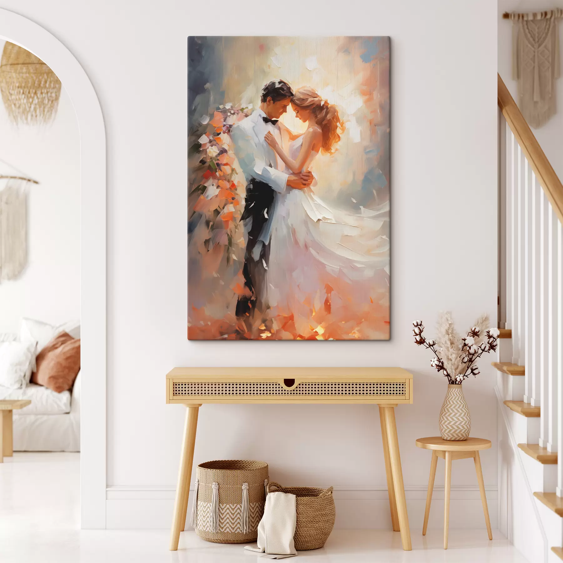 Obraz Obraz olejny tańcząca para młoda s39925