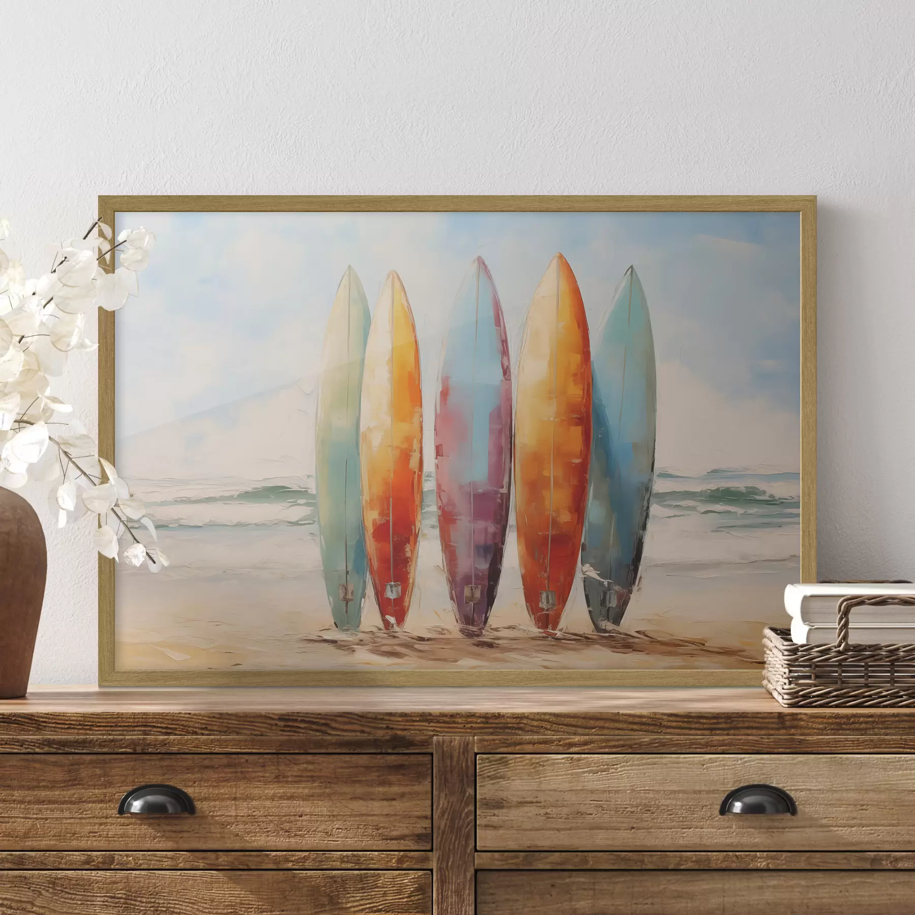 Fototapeta Malowanie desek surfingowych na plaży f39938