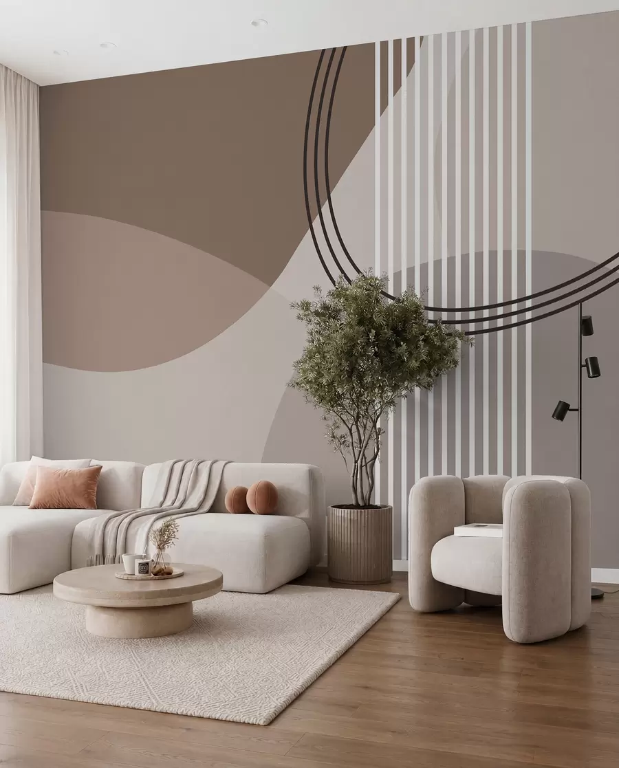 Fototapeta Linia abstrakcji geometrycznej i okrąg minimalizm w nowoczesnym stylu  w08173