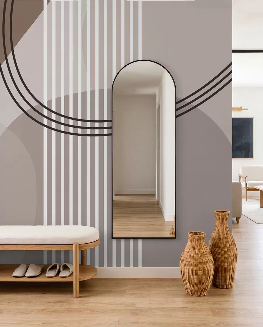 Fototapeta Linia abstrakcji geometrycznej i okrąg minimalizm w nowoczesnym stylu  w08173