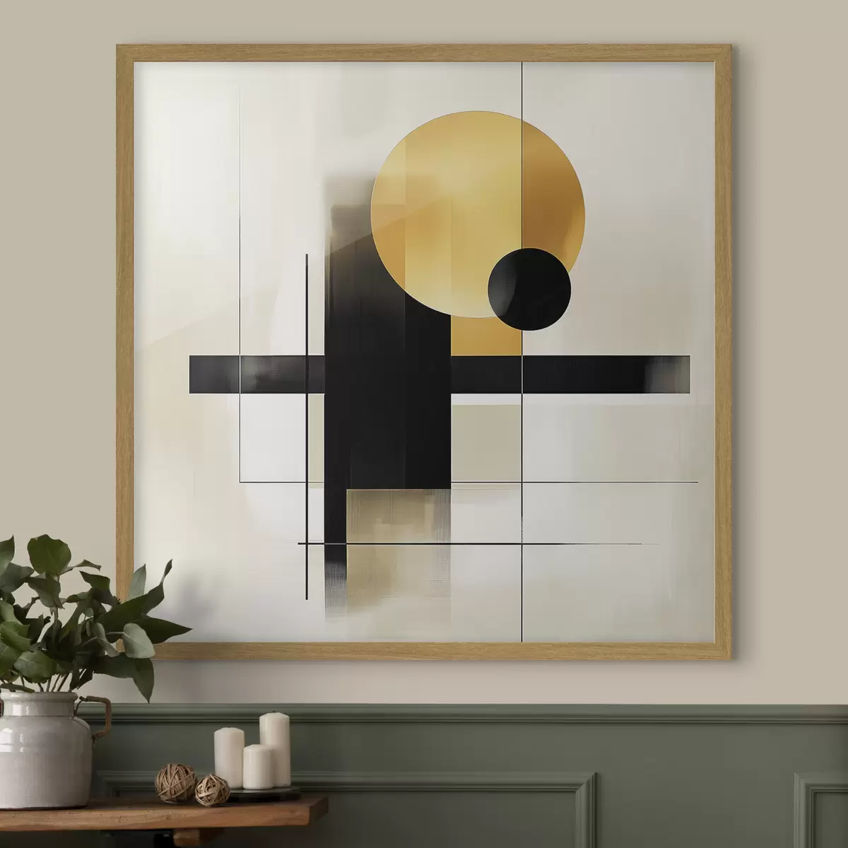 Plakat Abstrakcja z geometrycznymi kształtami f39993