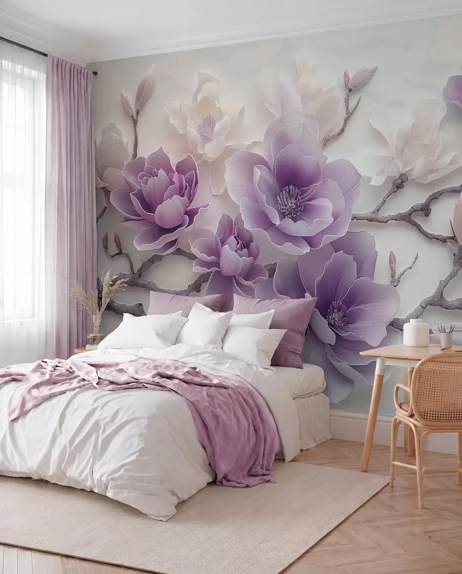 Fototapeta Magnolia w liliowym w01359