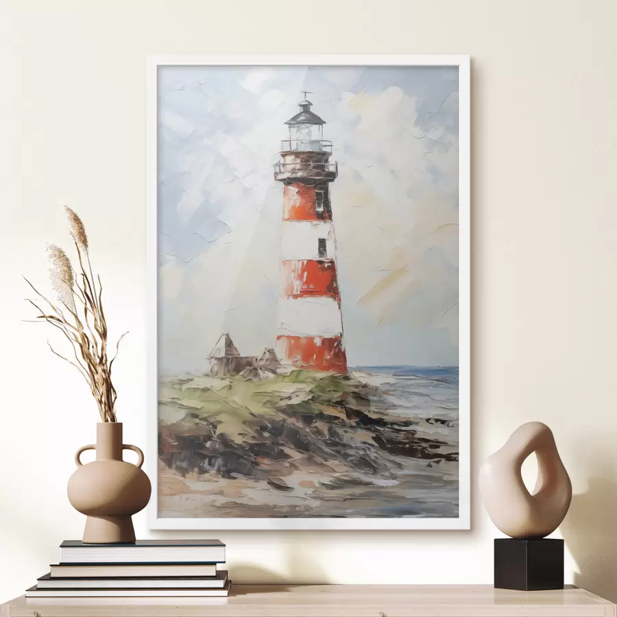 Fototapeta Latarnia morska na obrazie wyspy f40223