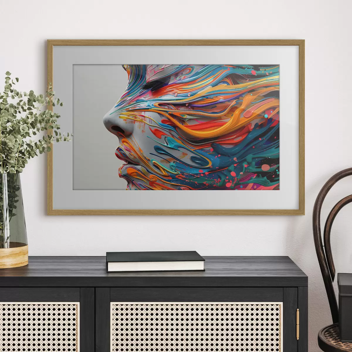 Plakat Twarz w farbie f40203