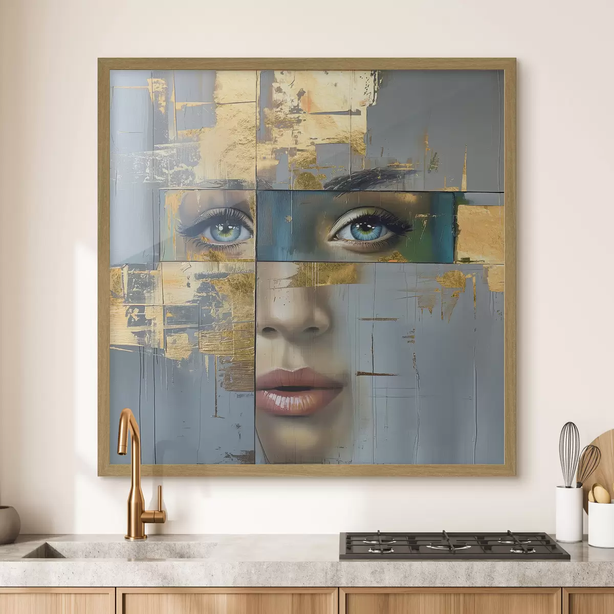 Plakat nowoczesny abstrakcyjny portret f40240