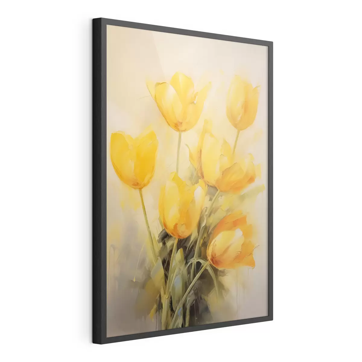Plakat Żółte tulipany imitacja obraz olejny f40318