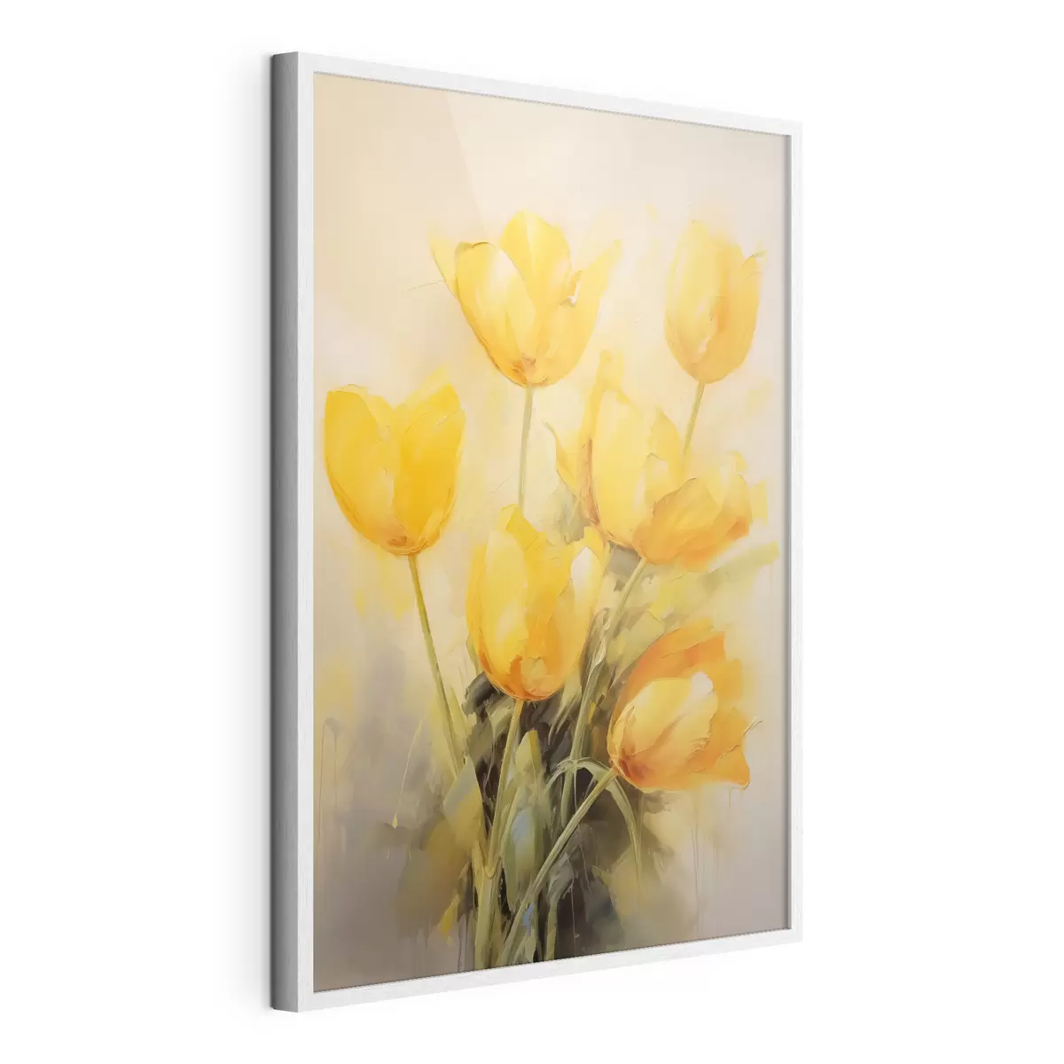 Plakat Żółte tulipany imitacja obraz olejny f40318