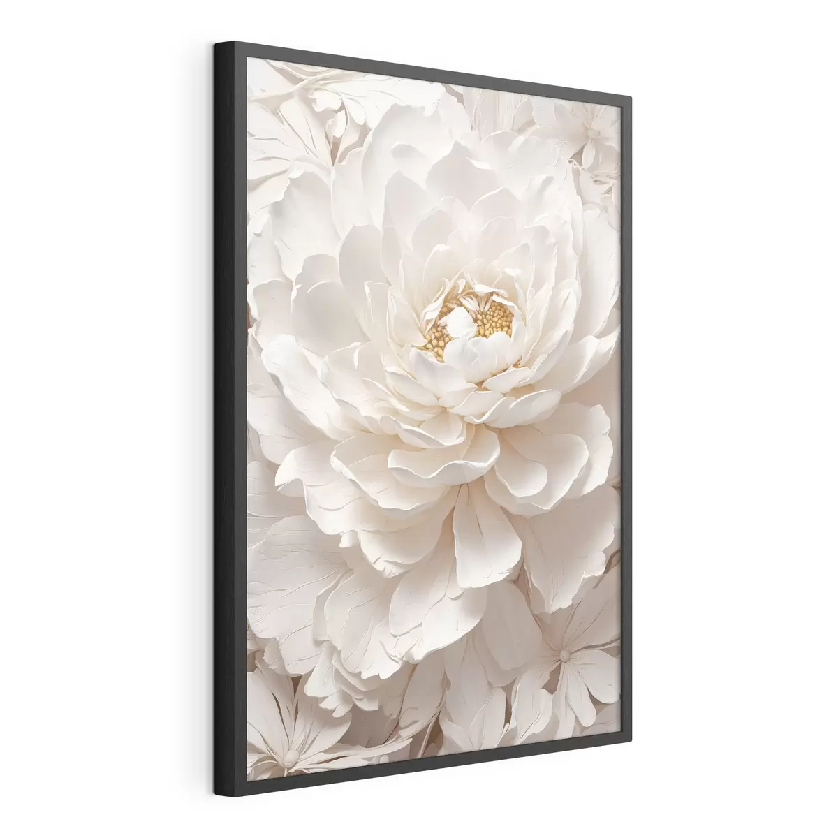 Plakat Zbliżenie białego kwiatu f40348