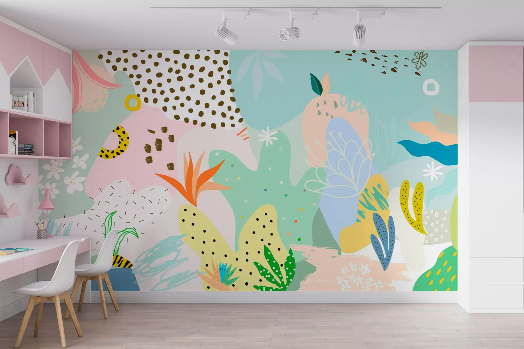 Fototapeta Kolorowa abstrakcyjna geometria dżungli w01467v1