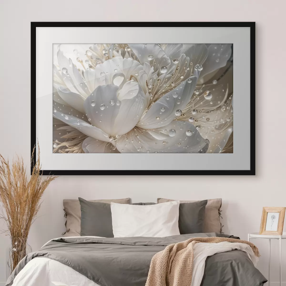 Plakat Płatki w kroplach rosy f40539