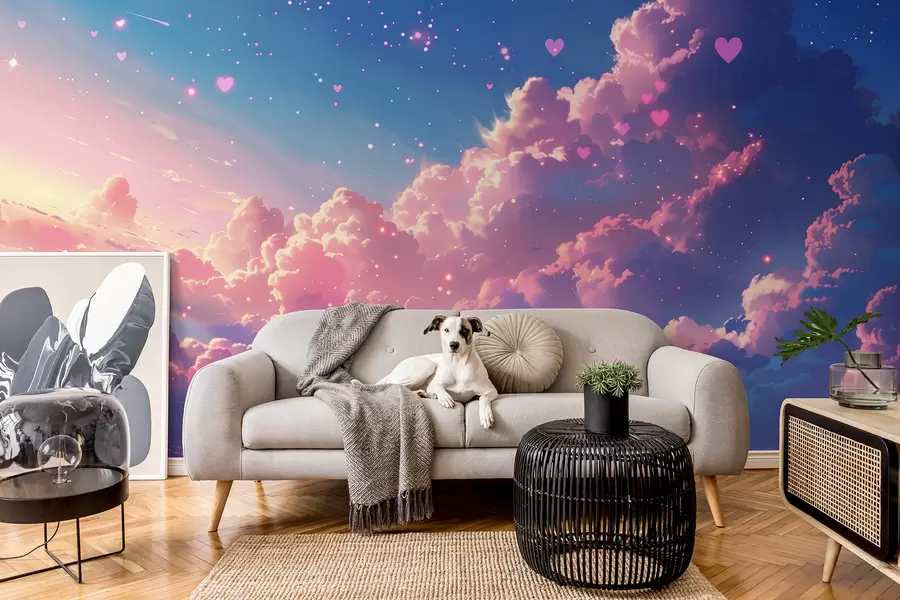 Fototapeta Magiczne niebo z sercami w01487