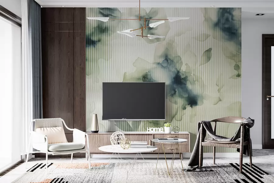 Fototapeta abstrakcyjne plamy za szkłem w01681v1