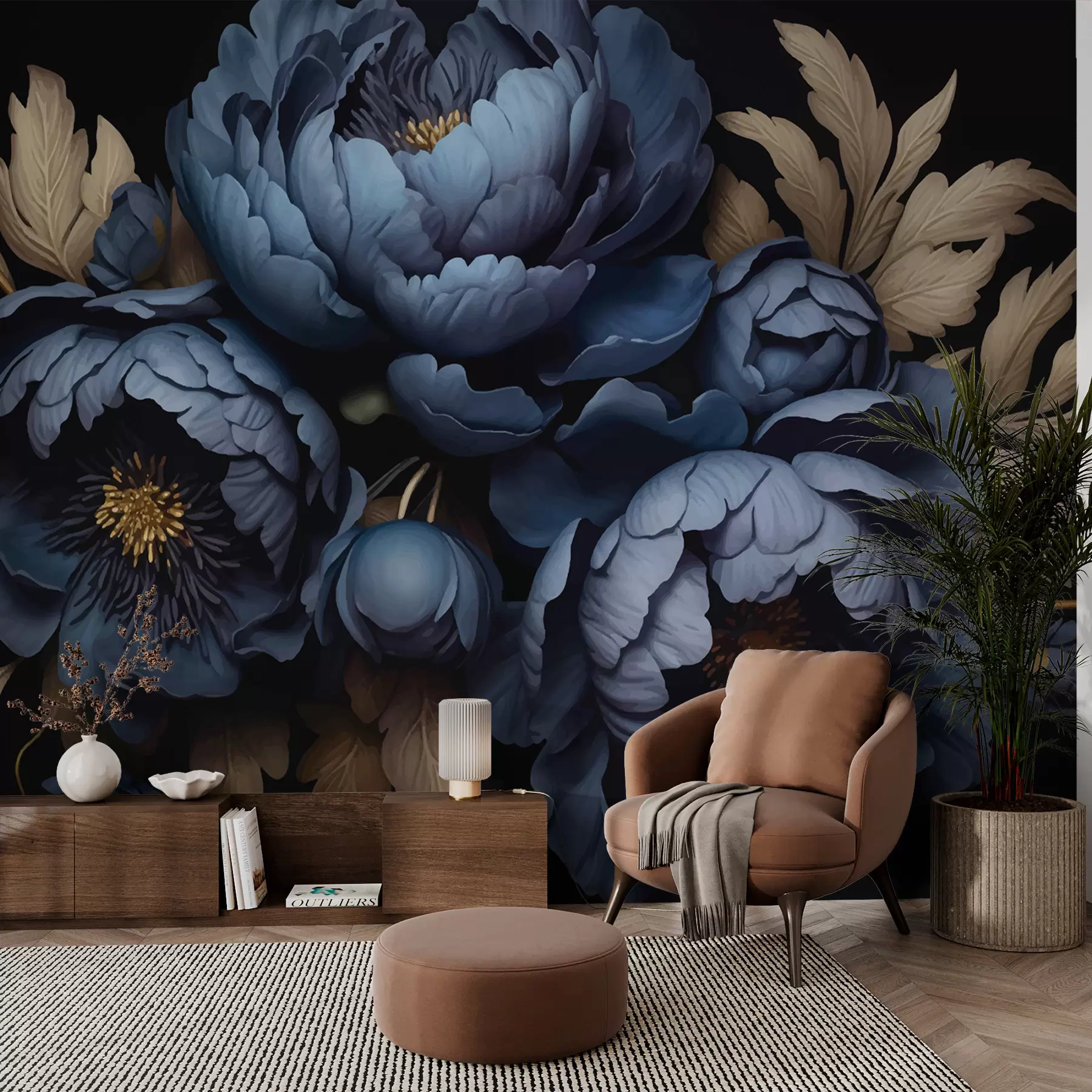 Fototapeta Niebieskie piwonie w01131